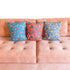 Surya 16" Square Pillowcase (Aqua, Blue and Pink)